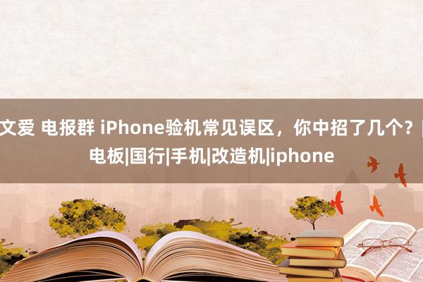 文爱 电报群 iPhone验机常见误区，你中招了几个？|电板|国行|手机|改造机|iphone